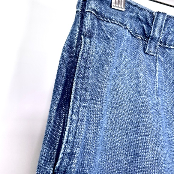 Elle Long Denim Slit Maxi Flare Skirt Womens XL Y2K Western Prairie Festival - Picture 5 of 12